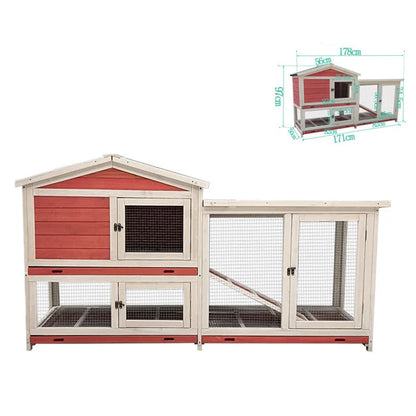 Wholesale Luxury Wooden Outdoor Waterproof Large Rabbit Cage Pet Cage House Chicken Coop