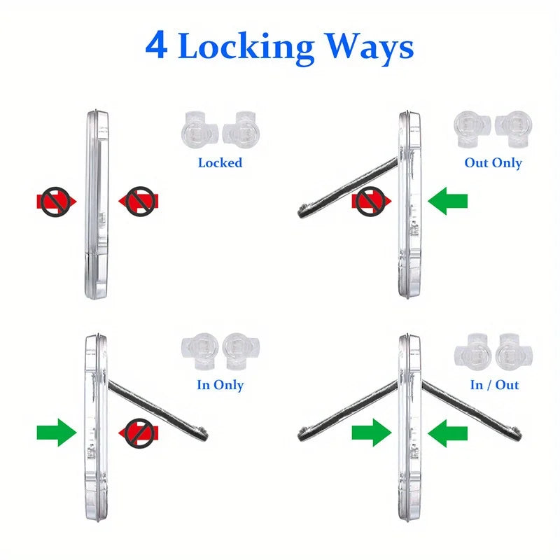 4 Way Locking Cat Doors Cat Flap Door 4 Way Locking Cat Doors Small Pet Door for Cats Small Dogs Puppy Access Hole