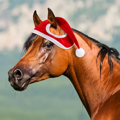 Christmas Holiday Horse Christmas Hat  Celebrations Horse Winter Christmas Hat Xmas  Horse Santa Holiday Accessories