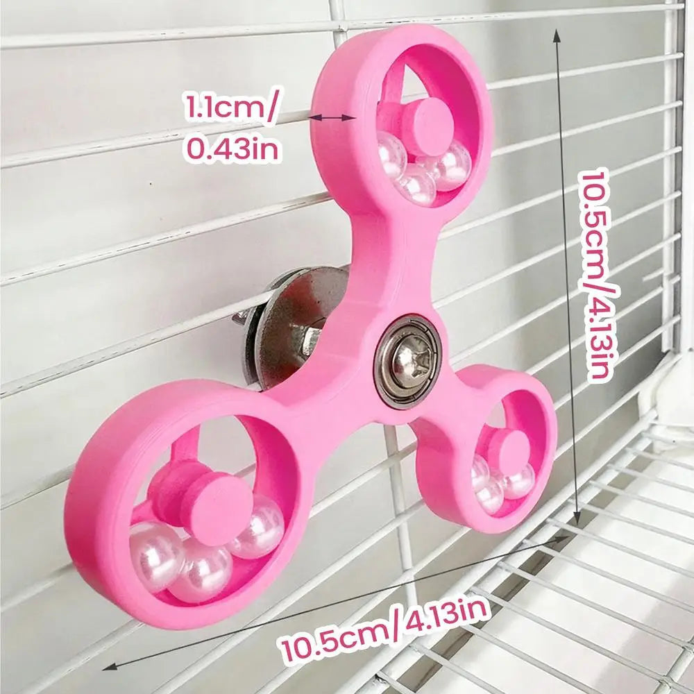 Bird Enrichment Activity Toys Boredom Relief Spinner Wheel windmill bird cage accessories for gnawing and biting