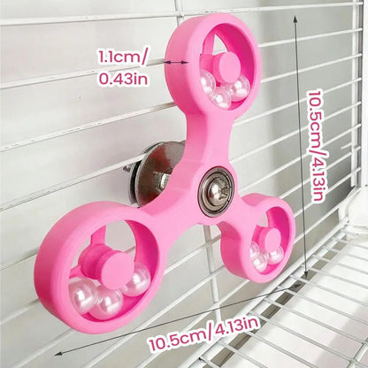 Bird Enrichment Activity Toys Boredom Relief Spinner Wheel windmill bird cage accessories for gnawing and biting