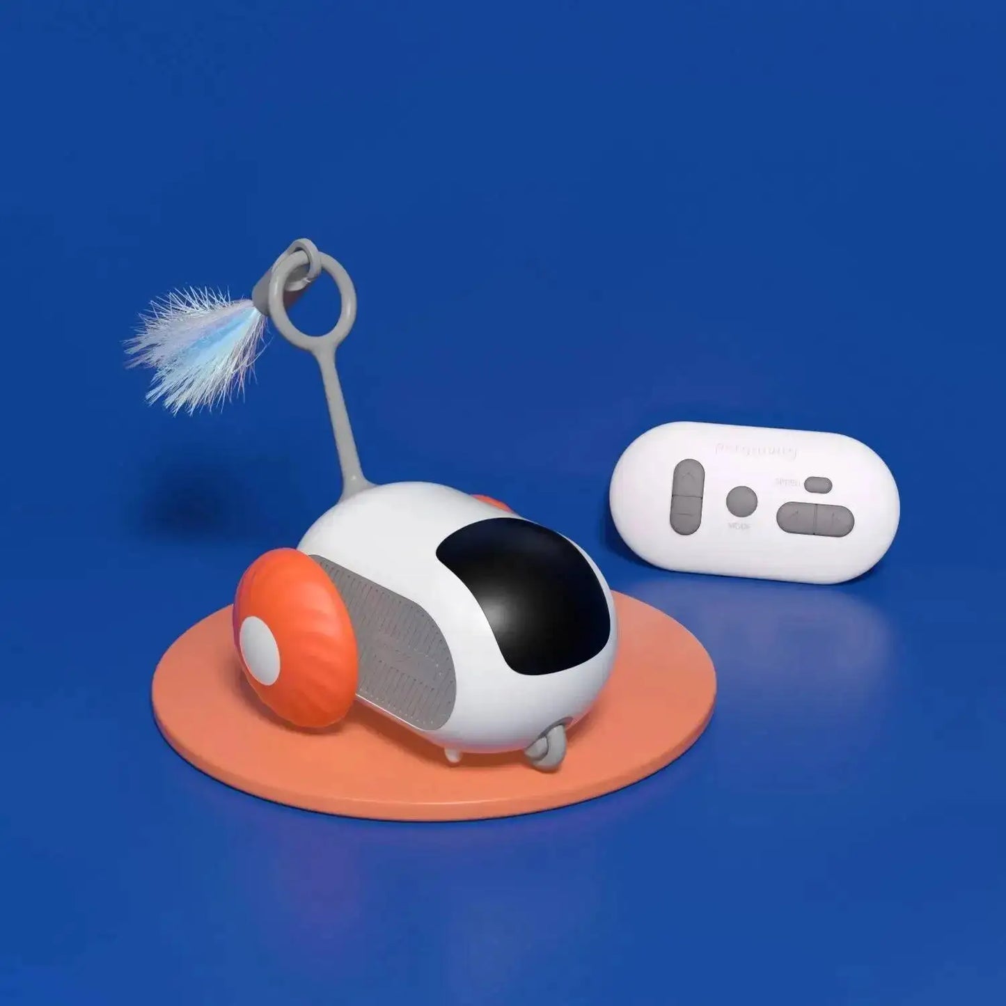 Cat Toys Car for Indoor Remote Control Smart Automatic Car with Tail Rechargeable LED Auto Moving Exercise Interactive Cat Toys