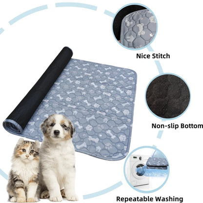 2pcs Large Pet Dog Pee Pads, Rosa Rink Washable Sleep Play Pad, Reusable Dogs Puppy Pads Pet Training Pads for Dogs winter