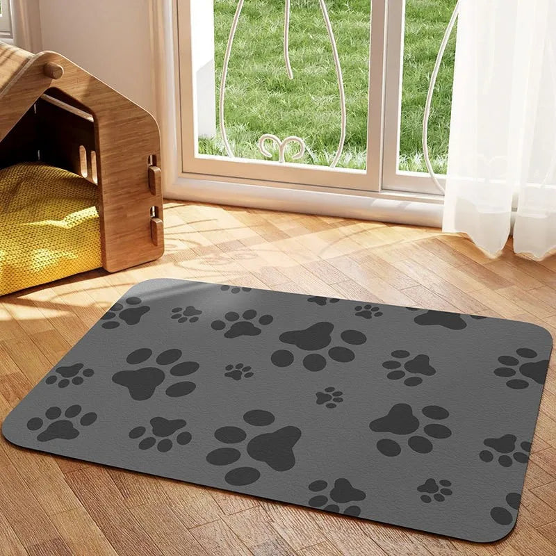 Diatomaceous mud pet mat Feeding mat for cats and dogs non-slip anti-spill easy to clean pet placemat absorbent quick drying mat