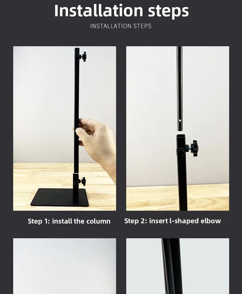 Reptile Lamp Stand Adjustable Floor Light Holder Stand Land Bracket Metal Lamp Stand Support for Glass Terrarium Heating Light