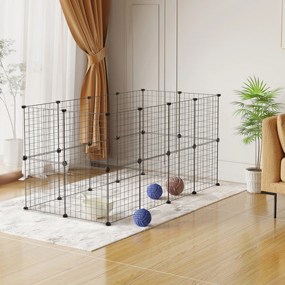 Pet Playpen Iron Fence Puppy Kennel House Exercise Training Rabbits Guinea Pig Cage Kitten Space Dogs Supplies Playing Sleeping