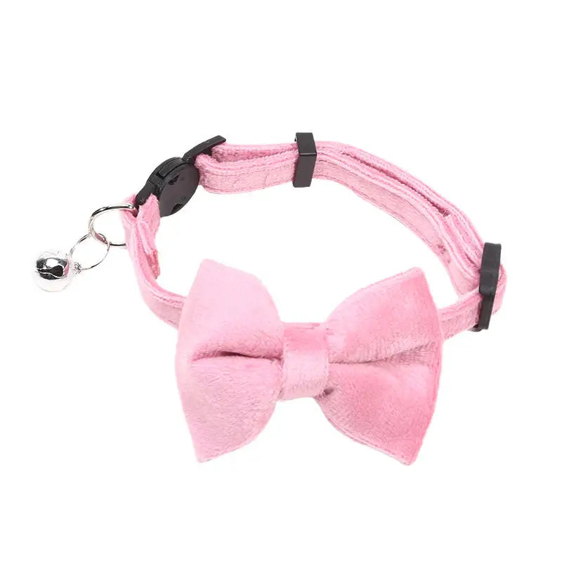 Pet Collars New Pet Bow Bell Collars Cute Cat Collars Pet Supplies Multicolor Adjustable Pets Dressing Tool Pets Accessories
