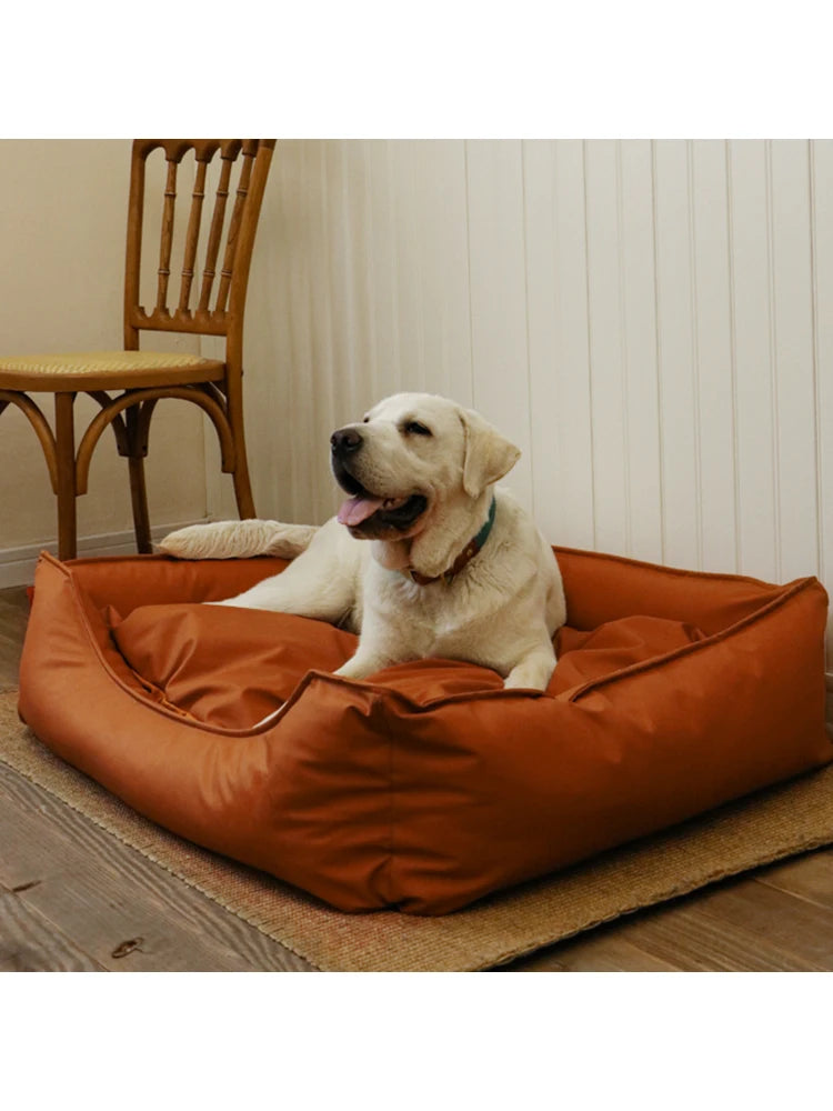 Imitation Leather Technology Waterproof Dog Bed Pet Sofa Cat Nest Supplies Dog Bed Spring Summer Sponge Removable and Washable