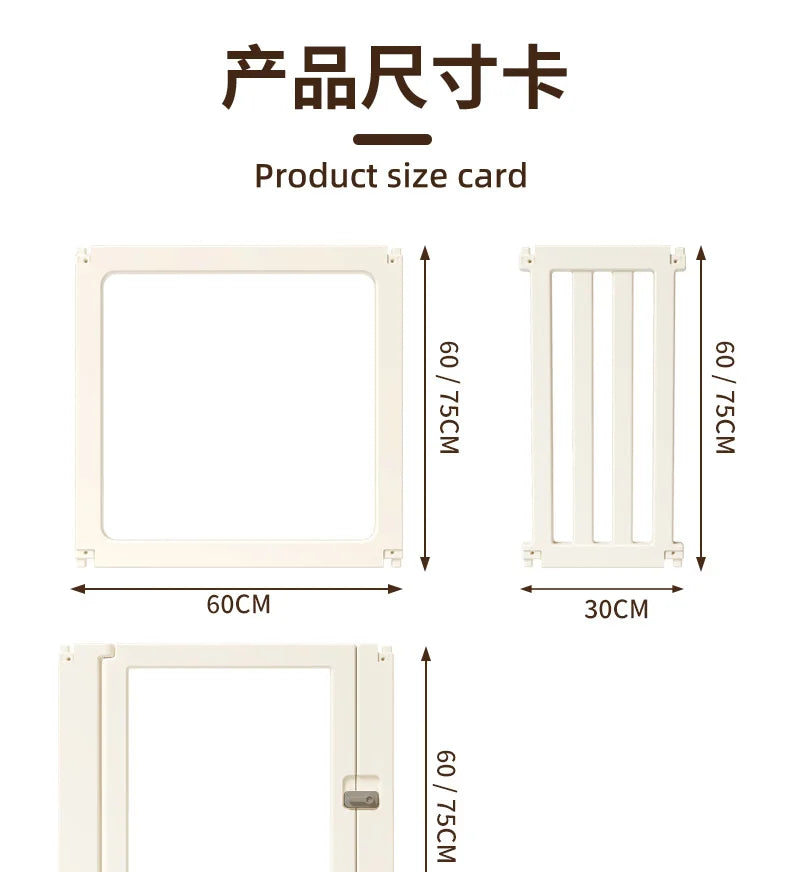 ‌Transparent Acrylic Dog Playpen Safety Pet Fence Non-Scratch Durable Kennel Easy-Clean Indoor House Removable Panels