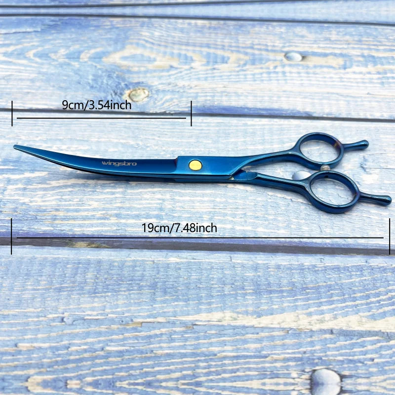 Pet Grooming Scissors   7inch Right and Left Hand Curved Scissors For Dog Grooming