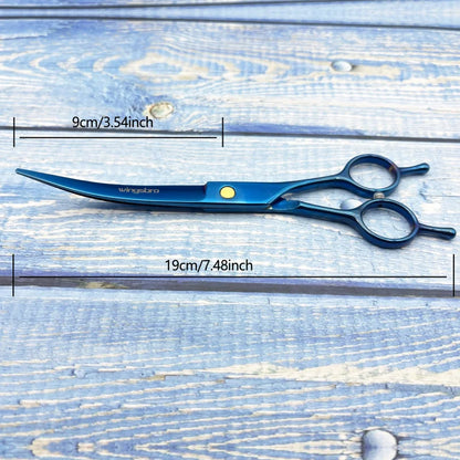 Pet Grooming Scissors   7inch Right and Left Hand Curved Scissors For Dog Grooming