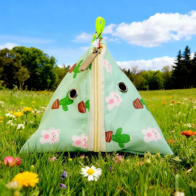 Sugar glider triangular nest for going out, hamster, honey weasel, carry bag, portable, fleece warm nest