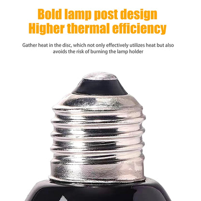 1Pc 220-240V Far Infrared Heating Lamp Black Ceramic E27 Pet Warmer Bulb Brooder Chickens Tortoise Lizard Reptile Light 20-80W