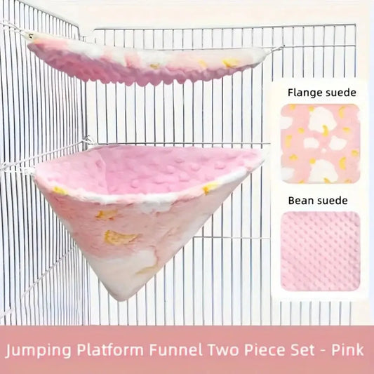 Fashion Hanging Small Pet Cage Flannel Velvet Warm Pet Hammock Breathable Squirrel Beds for Sugar Glider Parrot Hamster