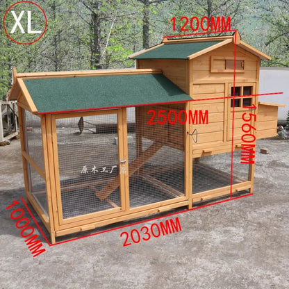 Wooden chicken cage Outdoor wholesale chicken nest Rabbit nest Wooden duck Hamster large pigeon Family