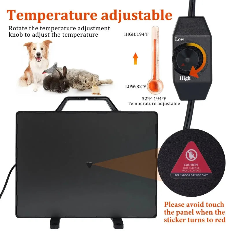 Coop Heater Constant Temperature Heating To Protect Chickens From Cold in Winter Can Be Hung Erected Forincubator All Poultry