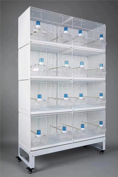 New Arrival Factory Wholesale Big Breeding Cage For Sale Multilayer Movable Splice Love Bird Cage With Roller Base