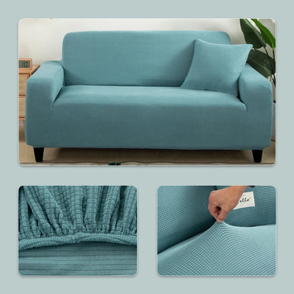 Jacquard Sofa Cover Couch Cover Sofa Cover Elastic Soft Versatile Furniture Protection Cover Pet Proof Living Room Household Use