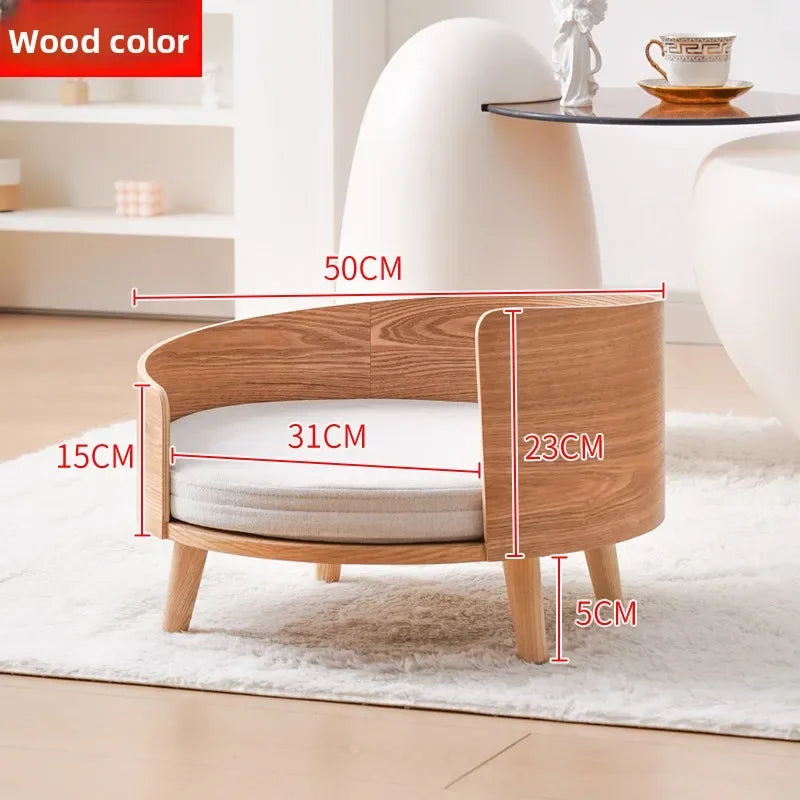 Solid wood pet nest, sofa cat t, dog bed can be dismantled and washed, small and medium-sized pets can sleep in cat bed in all