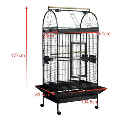 NO STOCK, PLEASE DONT BUY Wire Iron Metal Bird Cage with Wheel Aviary Canary Pigeon Breeding Aviaries Large Bird Cages