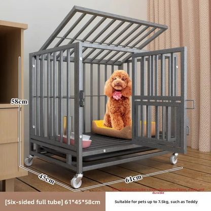 Indoor Large Medium Dog Cage with Toilet Pet Dog House Fence for Samoyed Labr Dog Cages Kennels And Run Outdoor Supplies