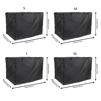 Dog Crates Cover for 24in/30in/36in/43in Wire Dog Cage Durable Waterproof Oxford-Fabric with 2 Door Indoor/Outdoor 87HA