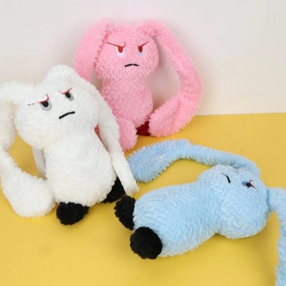 Portable Long Eared Rabbits Pet Stuffed Animal Bite-Resistant Dog Chew Tooth Cleaning Soft Gnawing Puppy Medium Small Dog