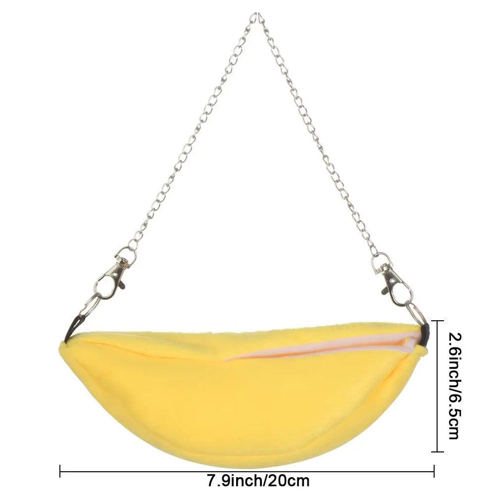 Banana Shape Hamster Hammock Rat Hanging Beds House Small Animal Cage Squirrel Guinea Pig Banana Style Plush