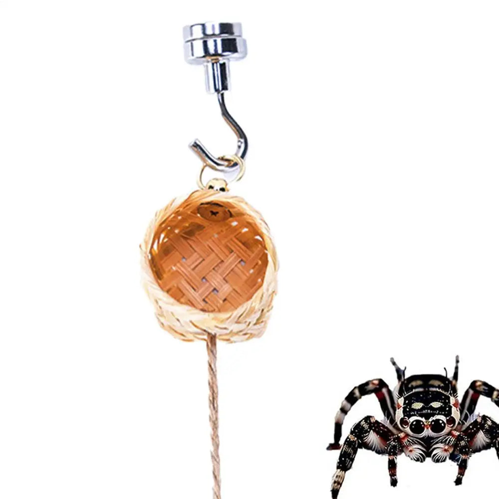 Magnetic Jumping Spider Hideawa y Pet Spider Habitat with Climbing Rope Decorative Small Pet House Shelter Space for Home Garden