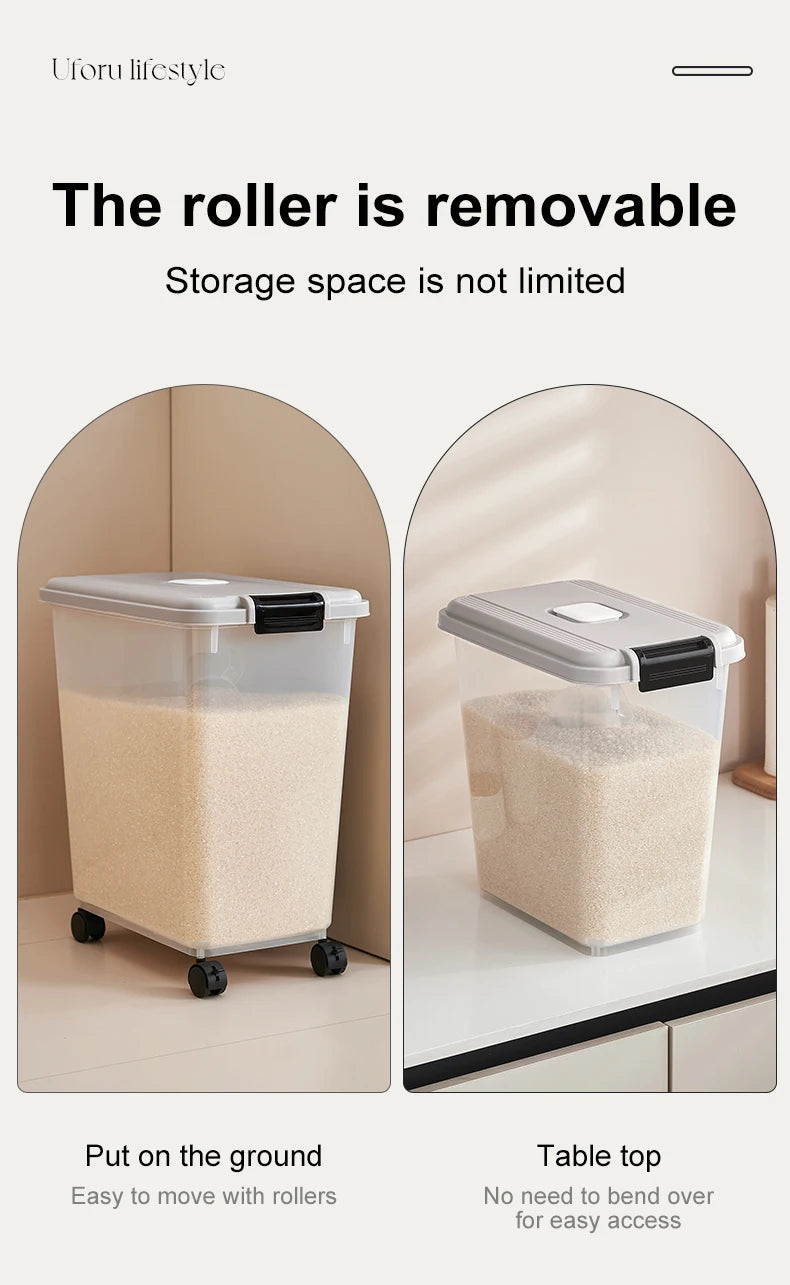 Rice bucket Household flour storage tank sealed against insects and moisture food-grade rice storage box Rice box