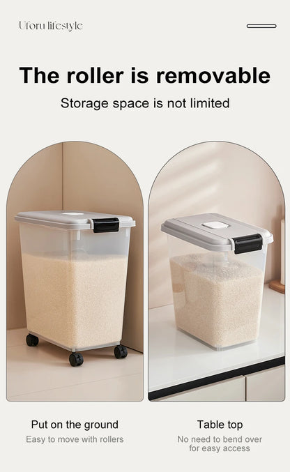 Rice bucket Household flour storage tank sealed against insects and moisture food-grade rice storage box Rice box