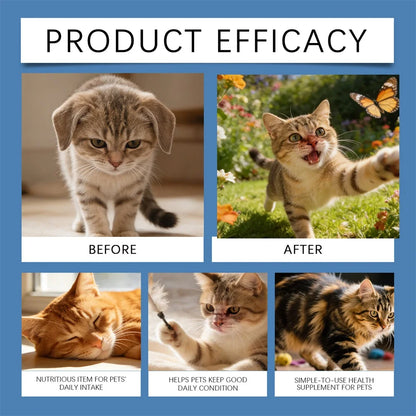 Taurine Powder For Cats Kittys Heart-Vision Daily Well-Ness Gentle On Sensitive Stomachs Cat Nutrient Supplement For Cat Food