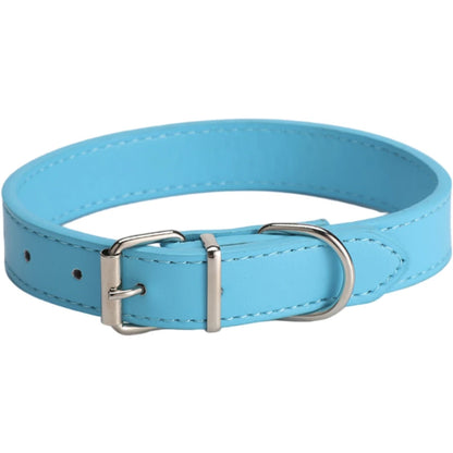 Leather Dog Cat Collar Soft Solid PU Collar For Small Medium Big Dogs Adjustable Puppy Neck Strap Colorful Cute Kitten Necklace