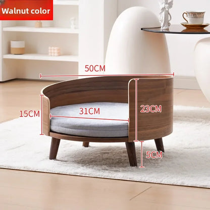 Solid wood pet nest, sofa cat t, dog bed can be dismantled and washed, small and medium-sized pets can sleep in cat bed in all