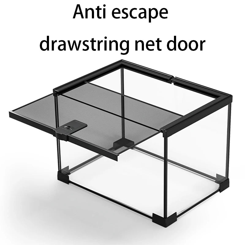 Reptile Terrariums Glass Landscaping Ecological Tank Amphibious Habitat Breeding Box Lizard Turtle Transparent Display Tanks