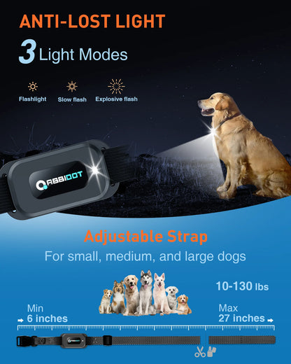 ABBIDOT T60 Dog Training Collar 2 in 1 Strap With E-clicker Electric Shock 4100ft 1250m Waterproof 118 Levels 2024 New Version