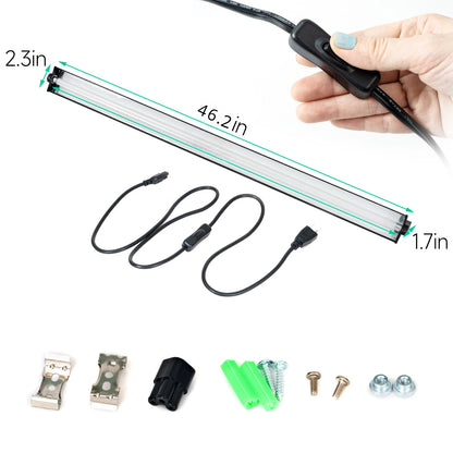 T5 HO UVB Lighting Combo Kit,Reptile Light Fixture with UVB 10.0 Tube Ideal for Bearded Dragon Lizard and Tortoise in Tropical