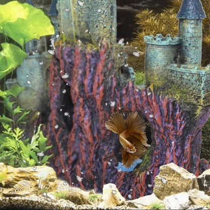 Aquarium Decoration Antique Castle Safe for Freshwater and Saltwater Fish Tank