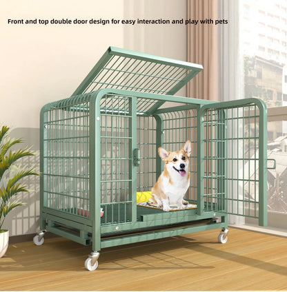Indoor Large Medium Dog Cage with Toilet Pet Dog House Fence for Samoyed Labr Dog Cages Kennels And Run Outdoor Supplies