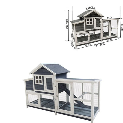 Wholesale Luxury Wooden Outdoor Waterproof Large Rabbit Cage Pet Cage House Chicken Coop
