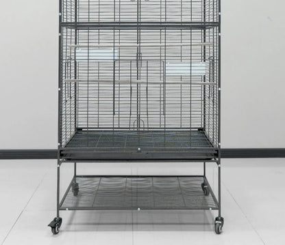 Metal Big Size Large Bird Cages Pet Parrot House Pet Cages Carriers Bird Breeding Foldable Quadrate Bird Cage 80*60*168cm