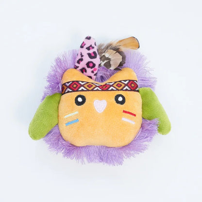 Cat Toys with Catnip, Plush Fringe Feather Toys for Boredom Relief, Chewing & Teething, Interactive Kitten Toys