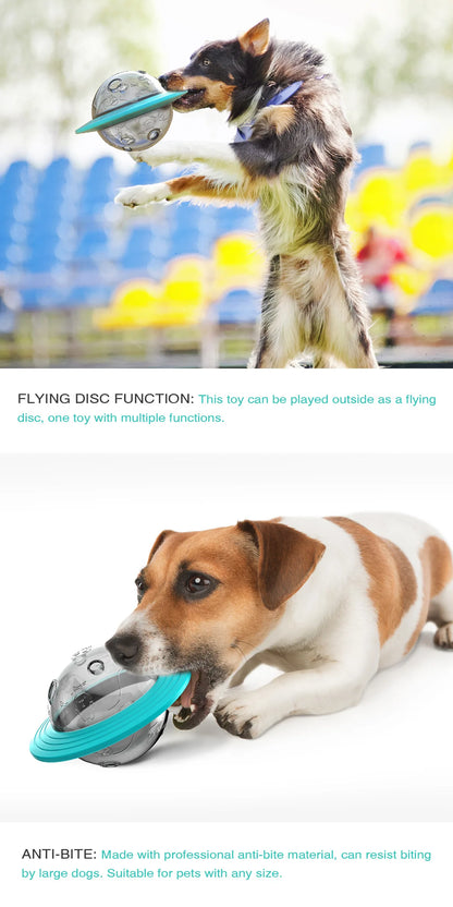 Durable Dog Food Feeder Interactive Toys Chew Proof Pet Dog Cat Toys Wobble Ball Food Feeder for Powerful Chewers Training