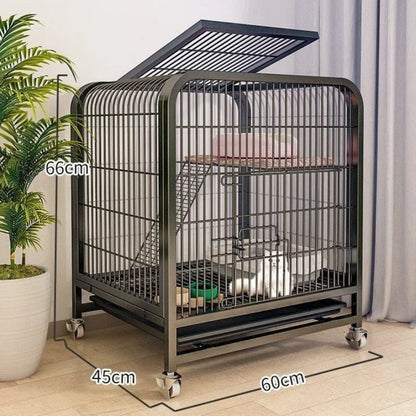 Window Openable Mesh Cat Cages Creative Pet Villa Duplex Luxury Cat Dog House Durable Metal Pet Room Modern Minimalist Doghouse