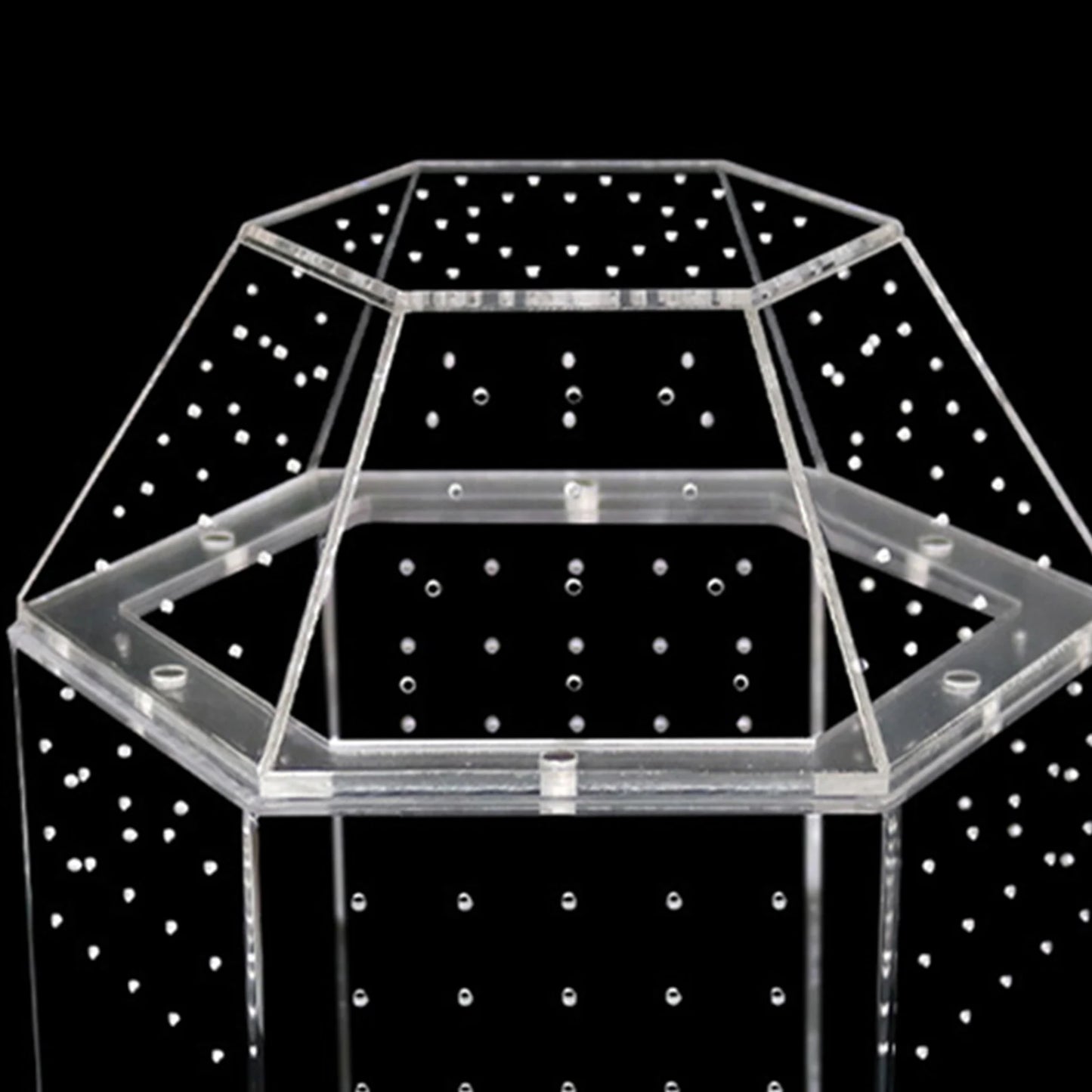 Jumping Spider Enclosure Acrylic Terrarium Habitat All-Side Ventilation Spider Tank for Spiders Tarantulas Snail Lizard Reptiles
