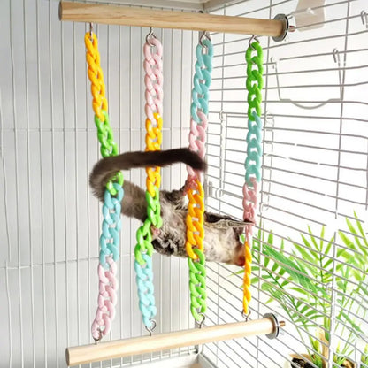 Sugar Glider Climbing Swing hanging Toy Cage Swing for Enrichment Small Pets Sugar Gliders and Hamsters Climbing Chain Swing
