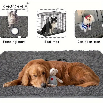 Super Absorbent Mud Mat for Dogs - Quick Dry Microfiber, Non-Slip, Washable, and Easy to Clean - Perfect for Indoor Entry Door
