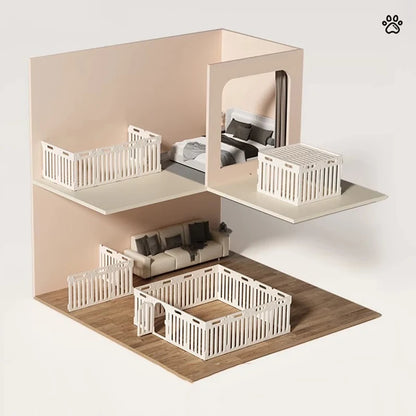 Large Space Dog House Isolation Protecting Dog Fences Indoor Dog Specific Fence Free DIY Assembly Pet Fence with Lid Design