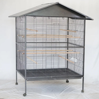 Wrought Iron Cages Breeder Accessories Acrylic Finches Hanging Stand Folding for Birds Decoration Wedding  Large Bird Cage