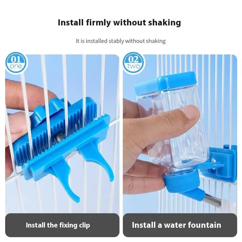 Bird Automatic Water Dispenser Cage Hanging Water Dispenser Easy To Clean Install Pets Water Dispensers Bird Cage Accessories